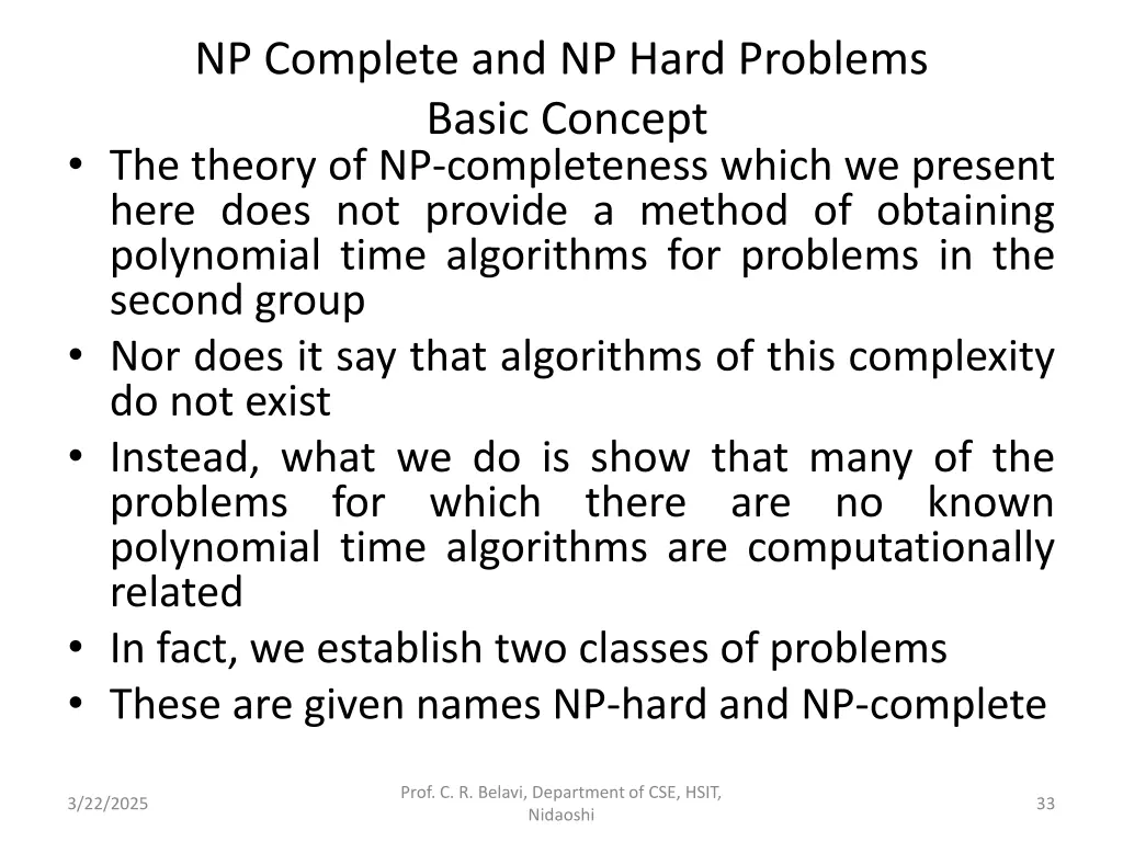 np complete and np hard problems basic concept 1