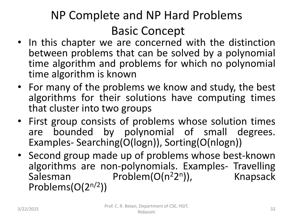 np complete and np hard problems basic concept
