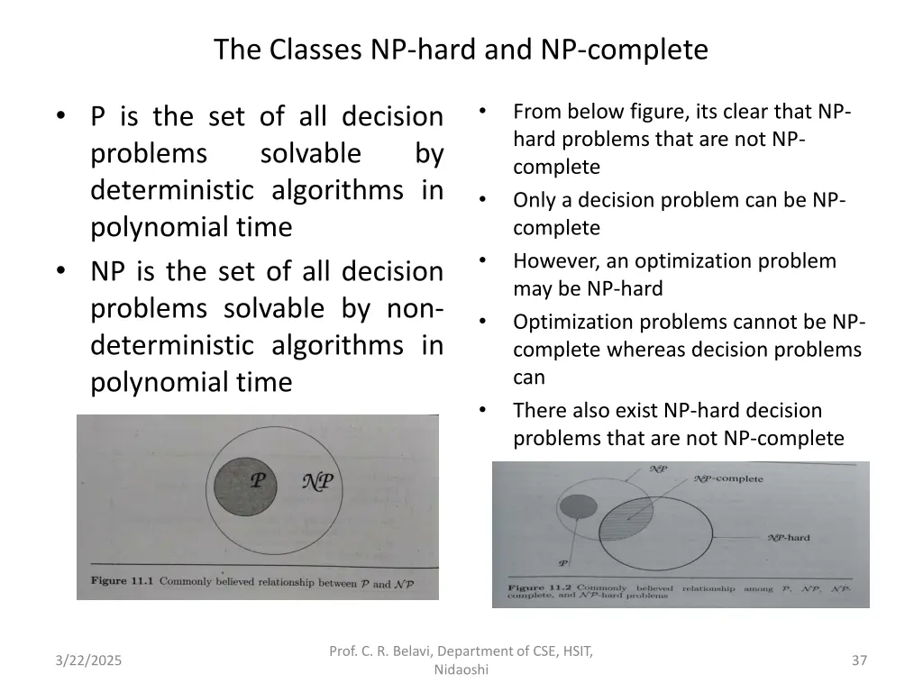 the classes np hard and np complete