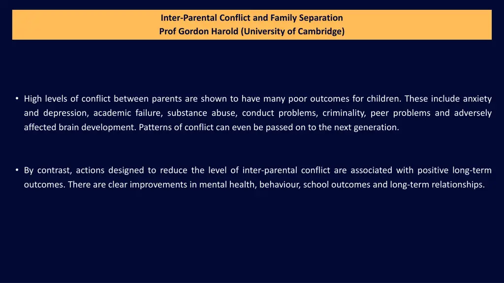 inter parental conflict and family separation 1