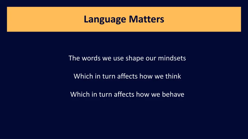 language matters