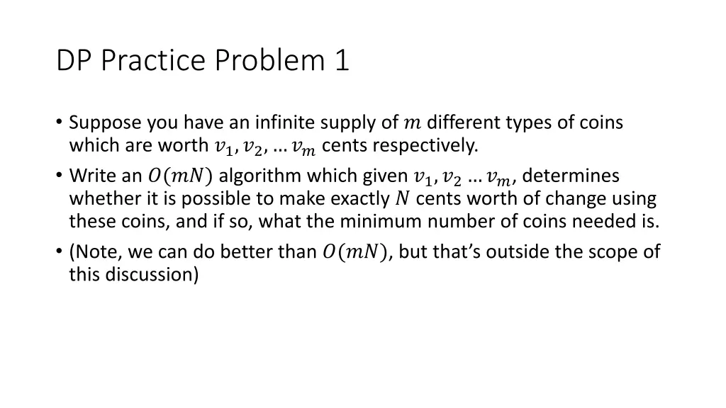 dp practice problem 1