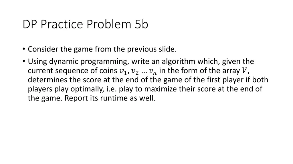 dp practice problem 5b