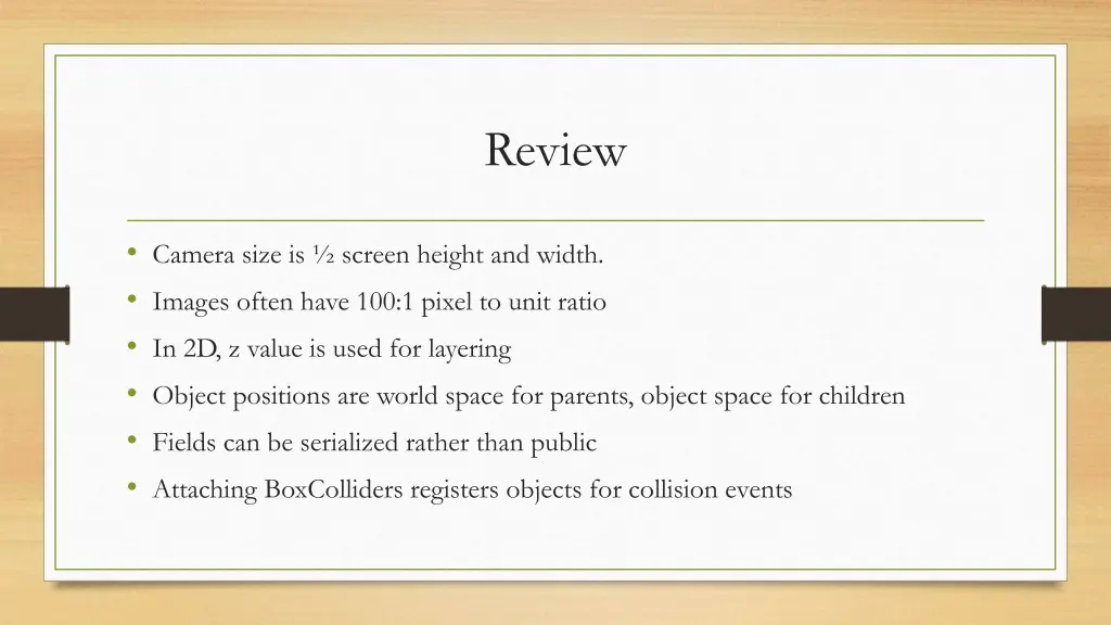 review