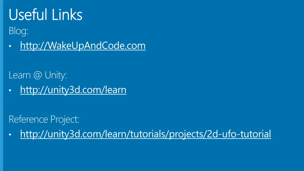 useful links useful links blog http wakeupandcode