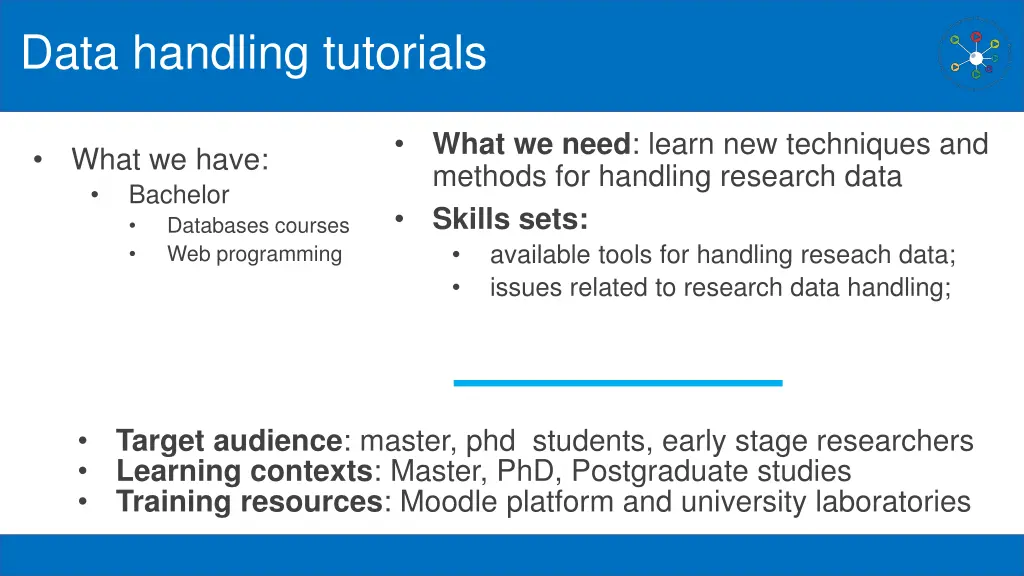 data handling tutorials