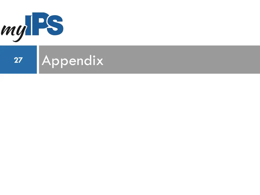 appendix