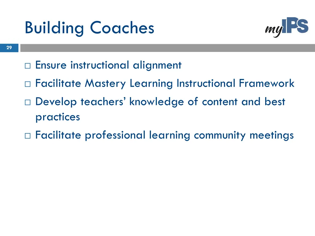 building coaches