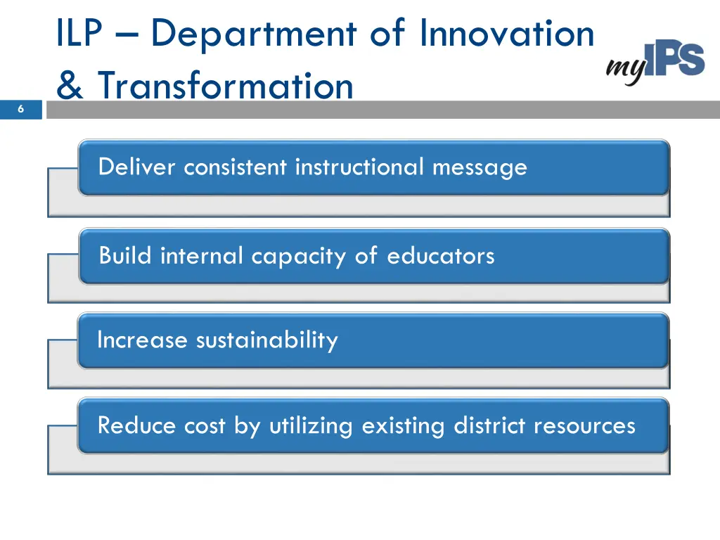 ilp department of innovation transformation