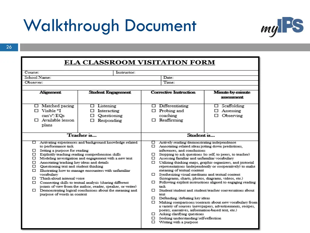 walkthrough document