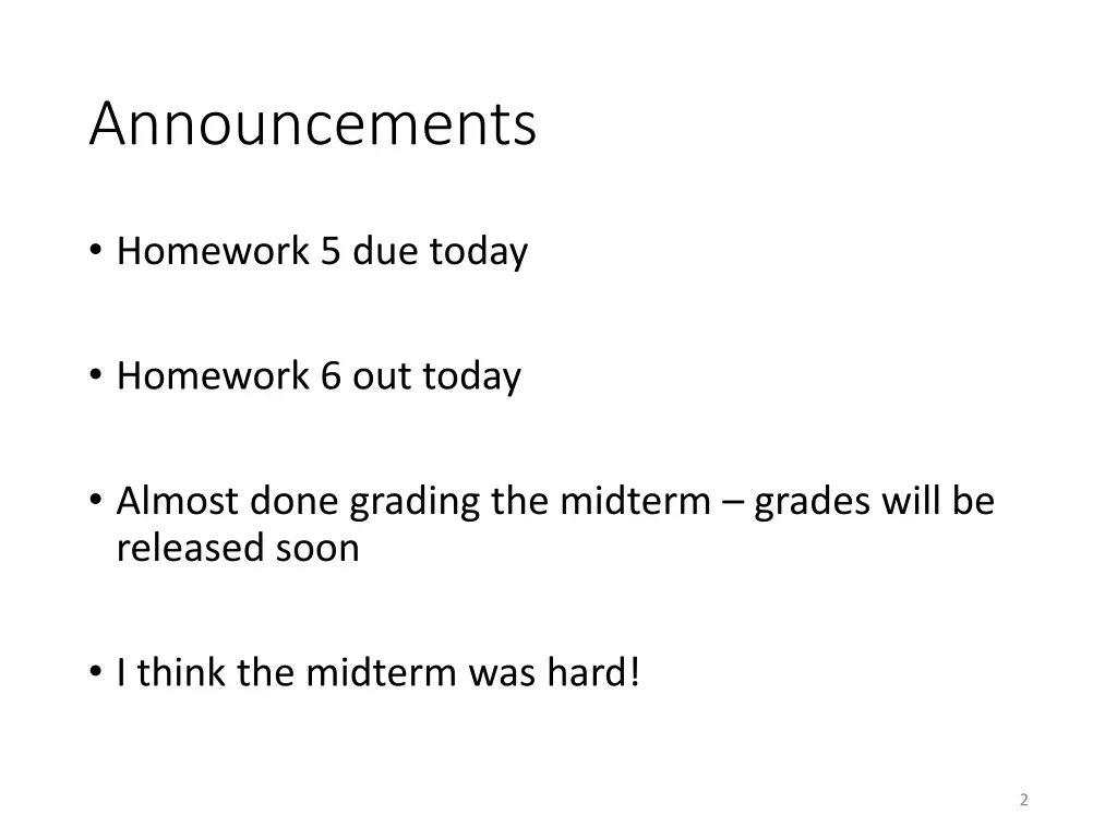 announcements