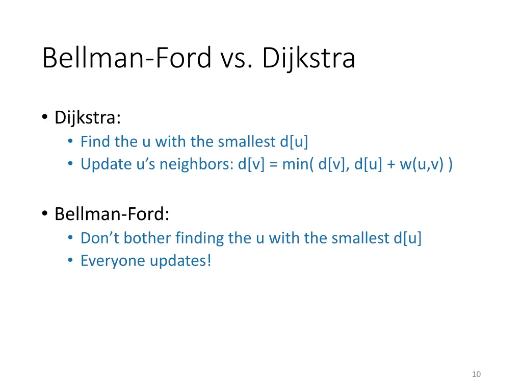 bellman ford vs dijkstra