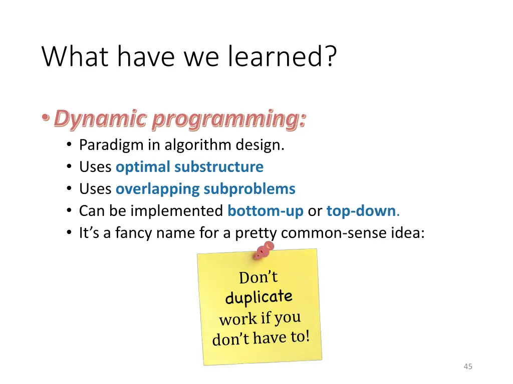 what have we learned