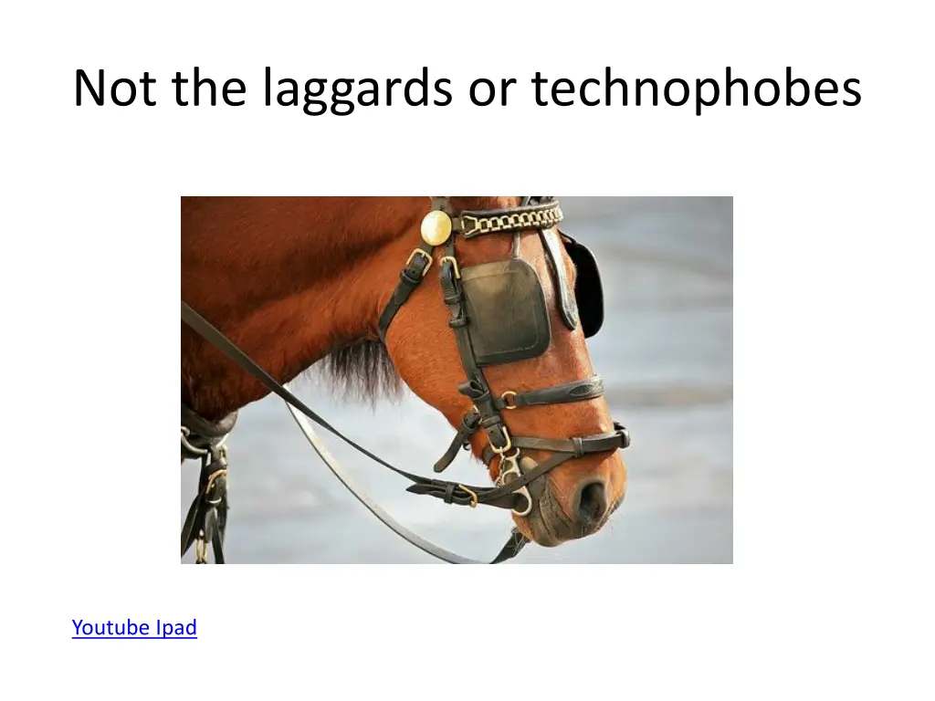 not the laggards or technophobes