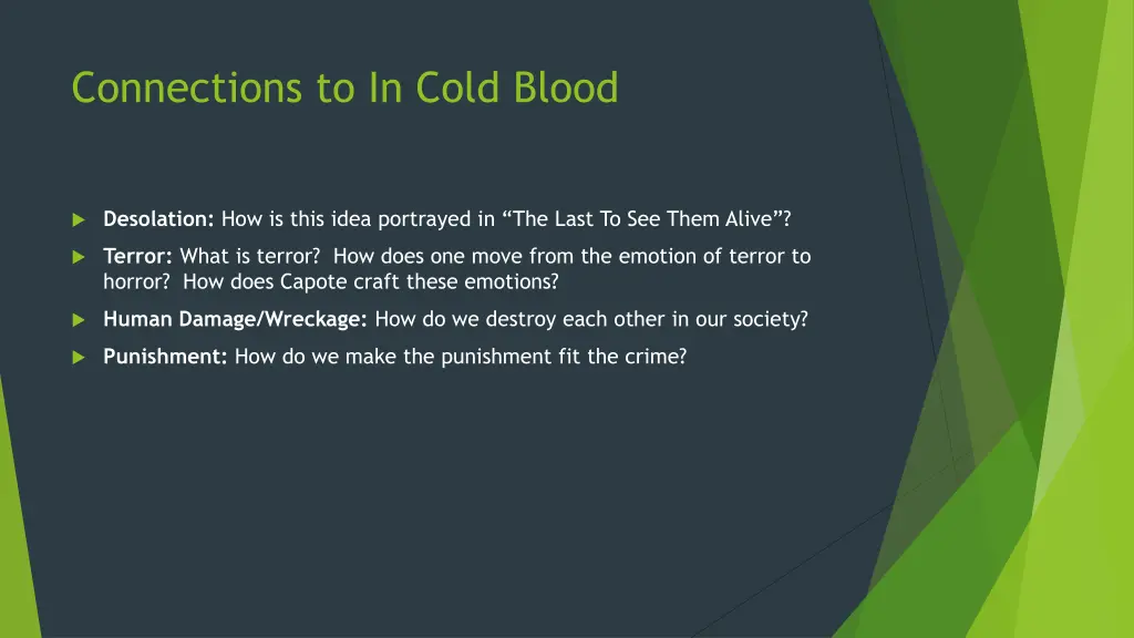 connections to in cold blood