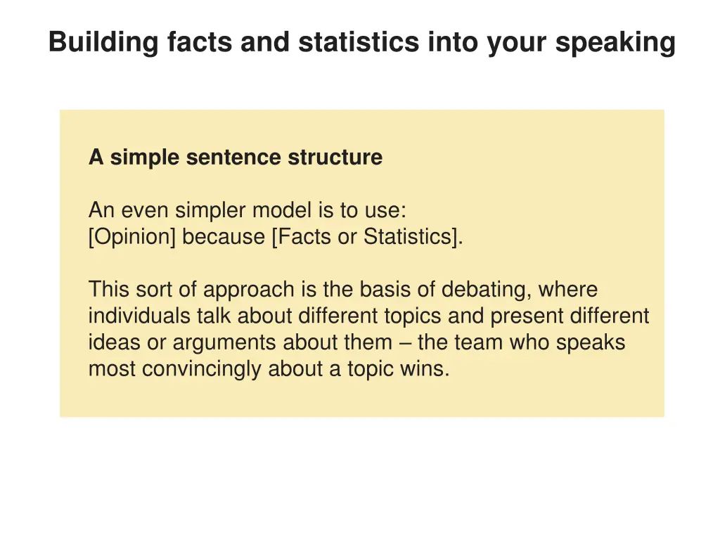 building facts and statistics into your speaking 1