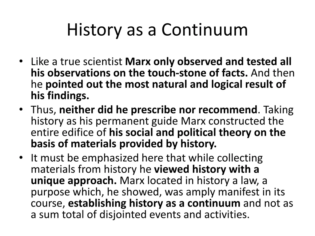history as a continuum