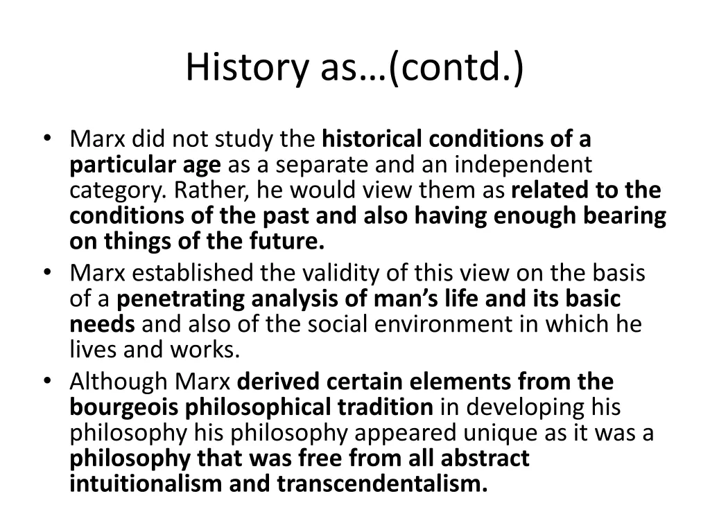 history as contd