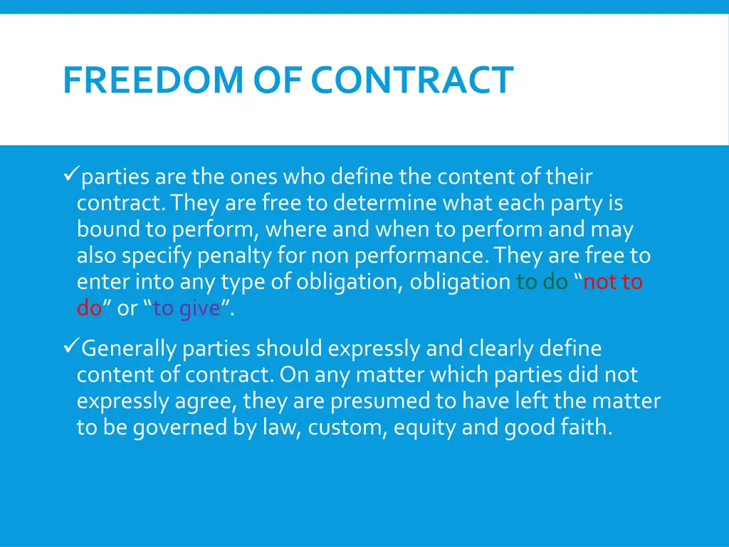 freedom of contract