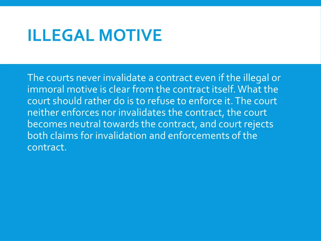 illegal motive
