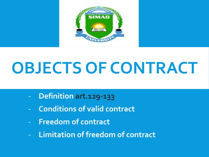 objects of contract