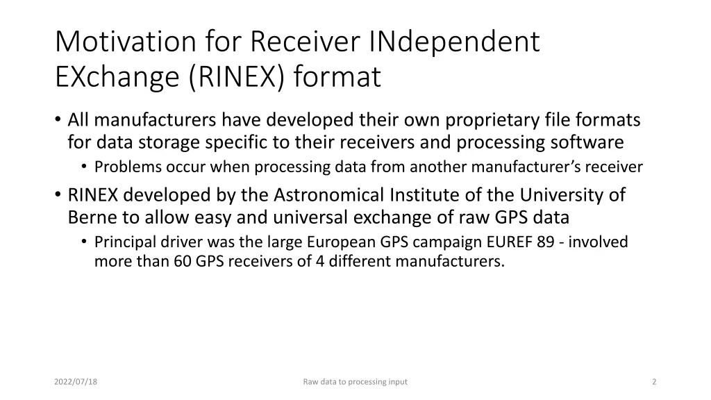 motivation for receiver independent exchange
