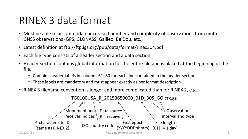 rinex 3 data format