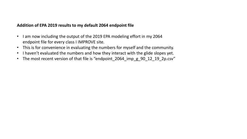 addition of epa 2019 results to my default 2064