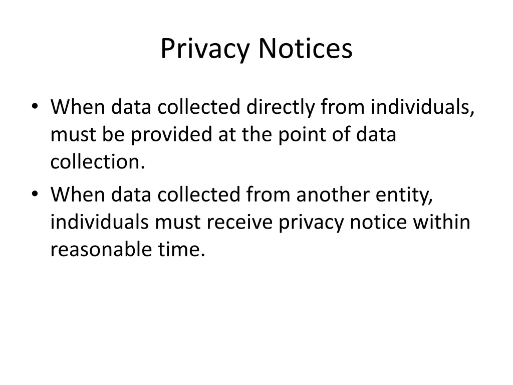 privacy notices
