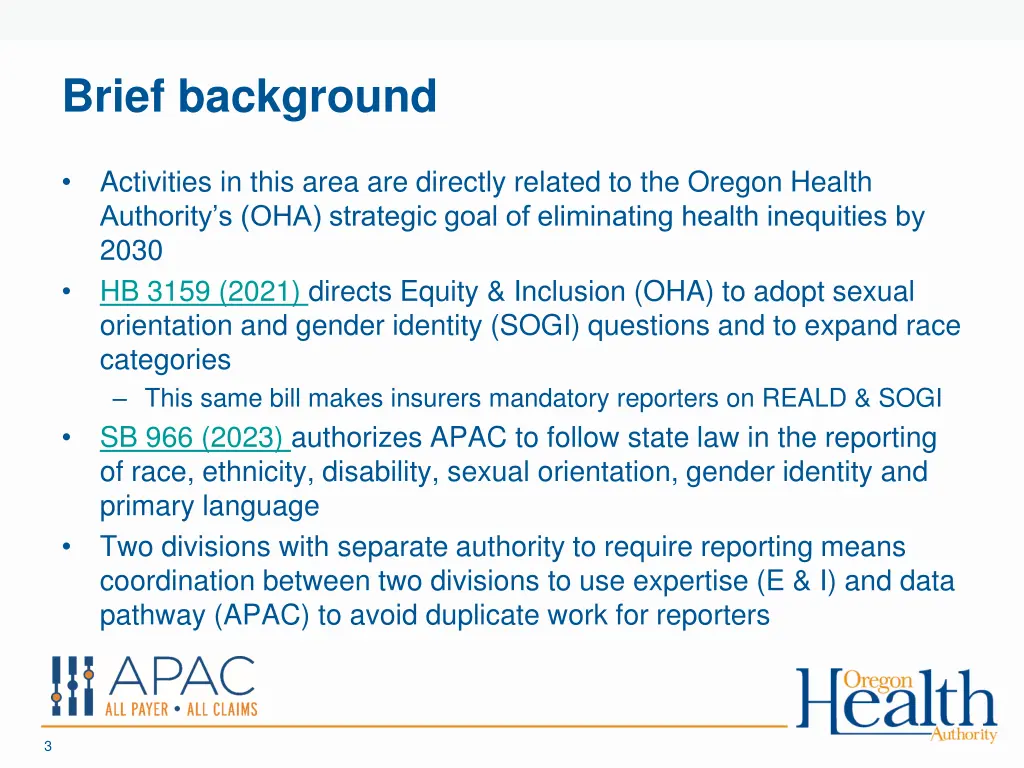 brief background