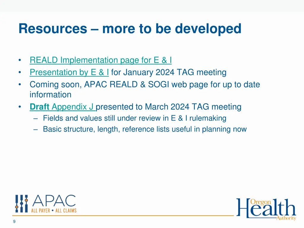 resources more to be developed