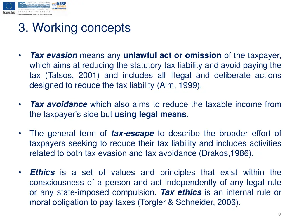 3 working concepts