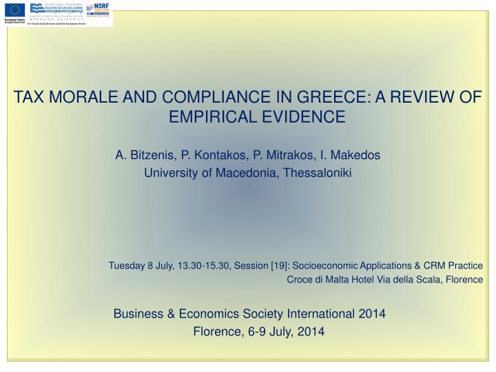 tax morale and compliance in greece a review