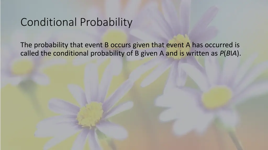 conditional probability
