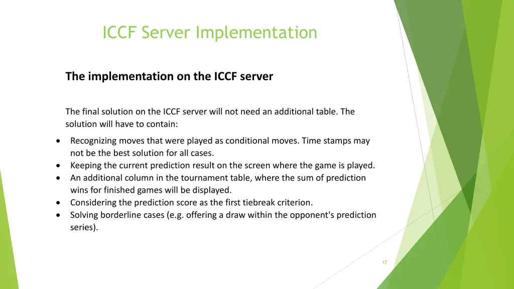 iccf server implementation