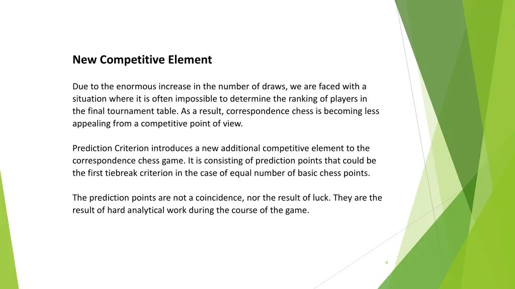 new competitive element