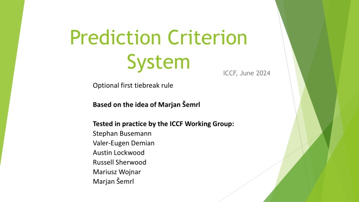 prediction criterion system