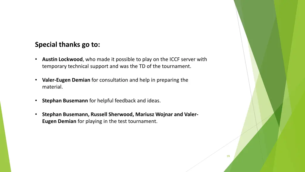 special thanks go to