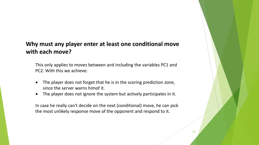why must any player enter at least