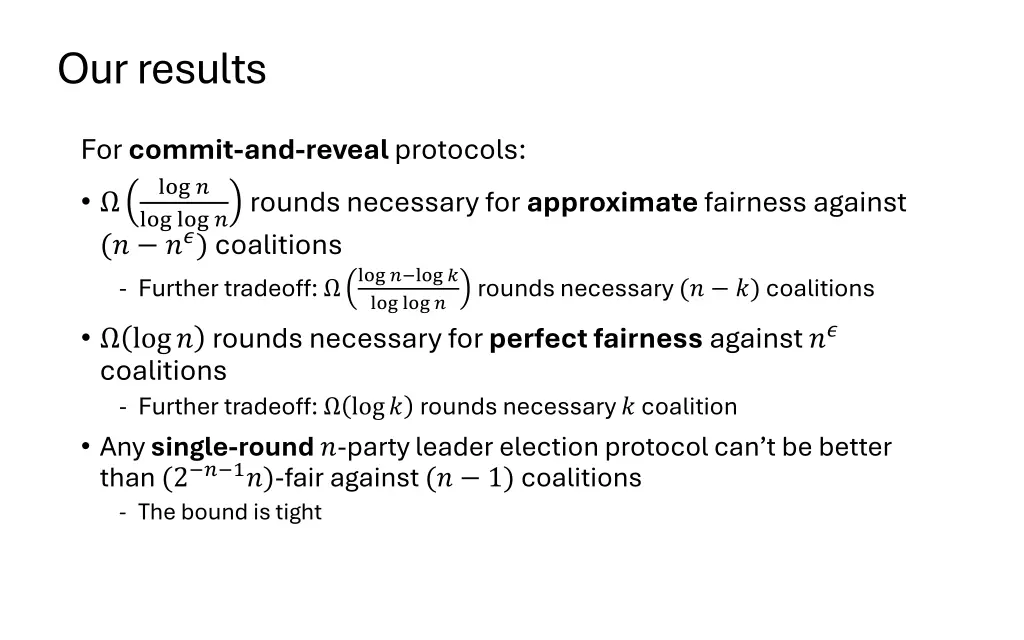 our results