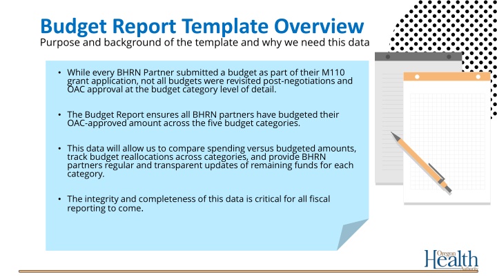 budget report template overview purpose