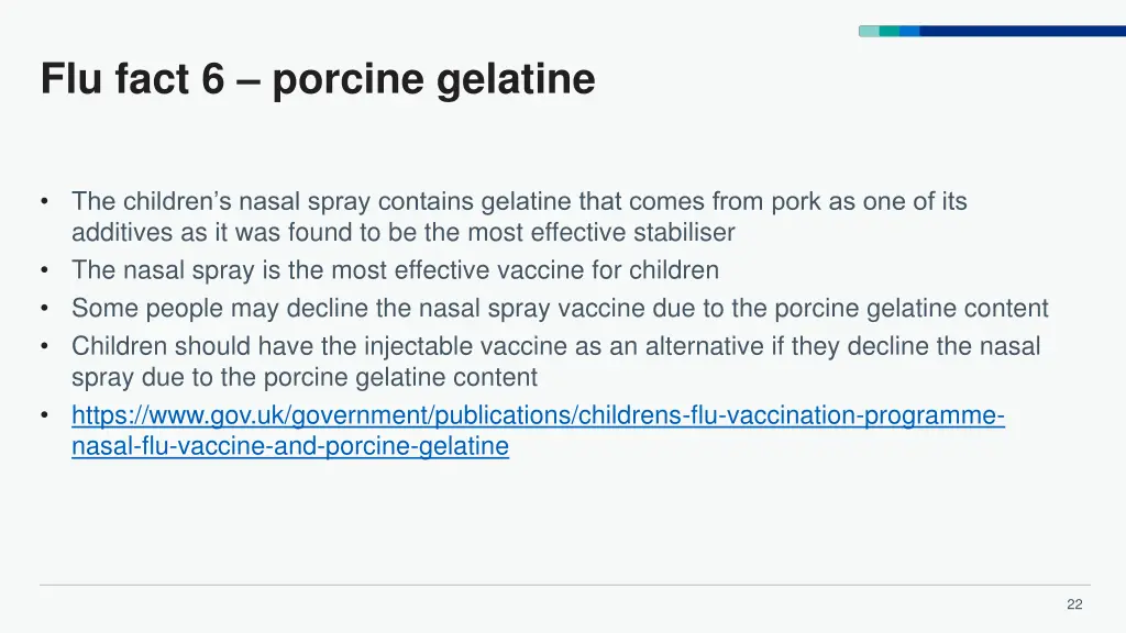 flu fact 6 porcine gelatine