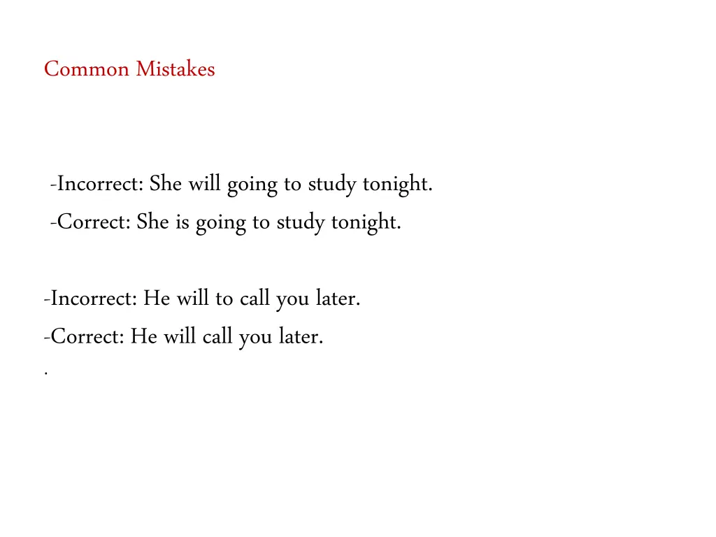 common mistakes