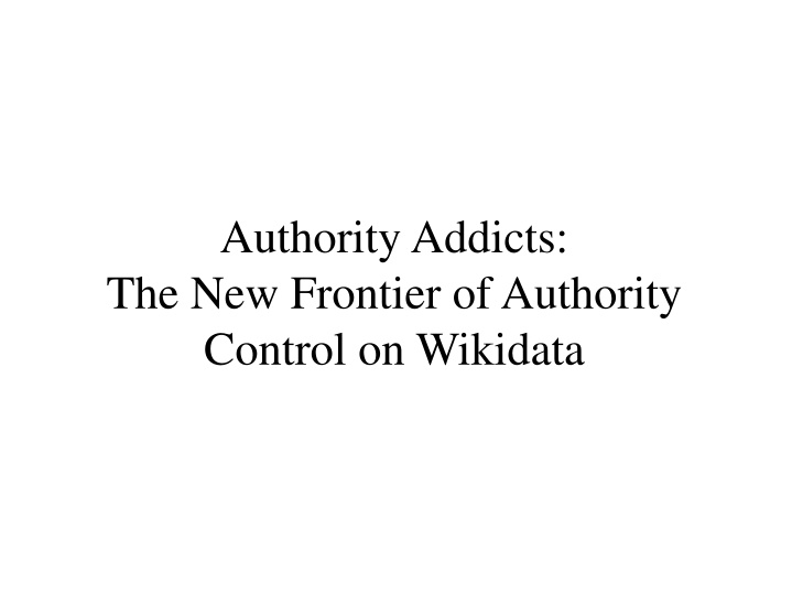 authority addicts the new frontier of authority