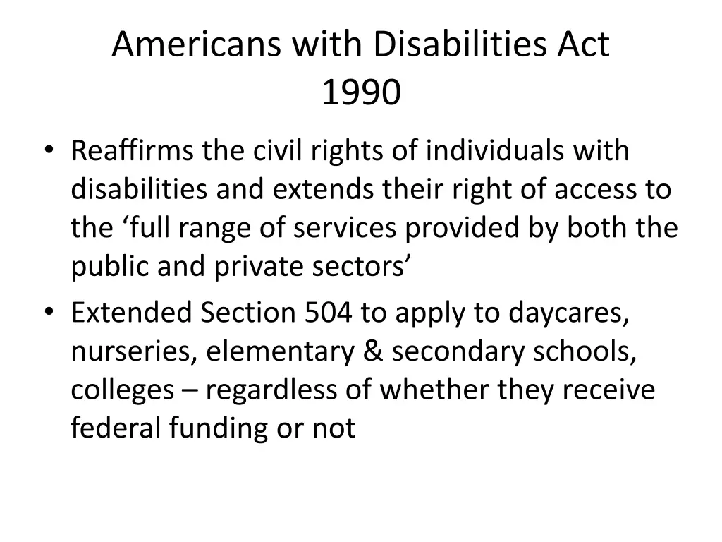 americans with disabilities act 1990