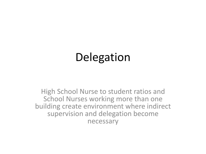 delegation