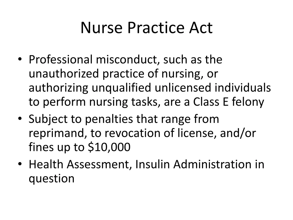 nurse practice act 1