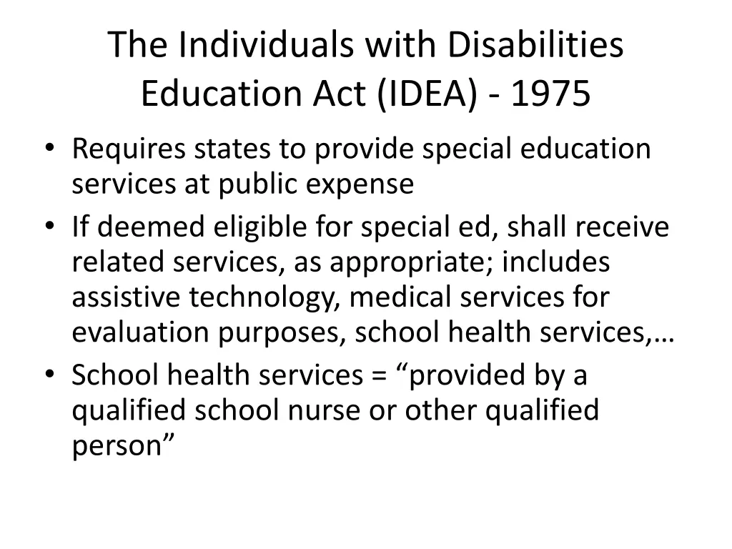the individuals with disabilities education