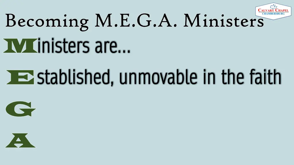 becoming m e g a ministers becoming