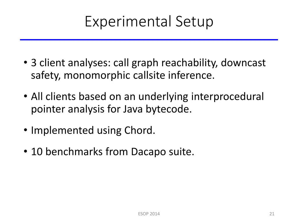 experimental setup